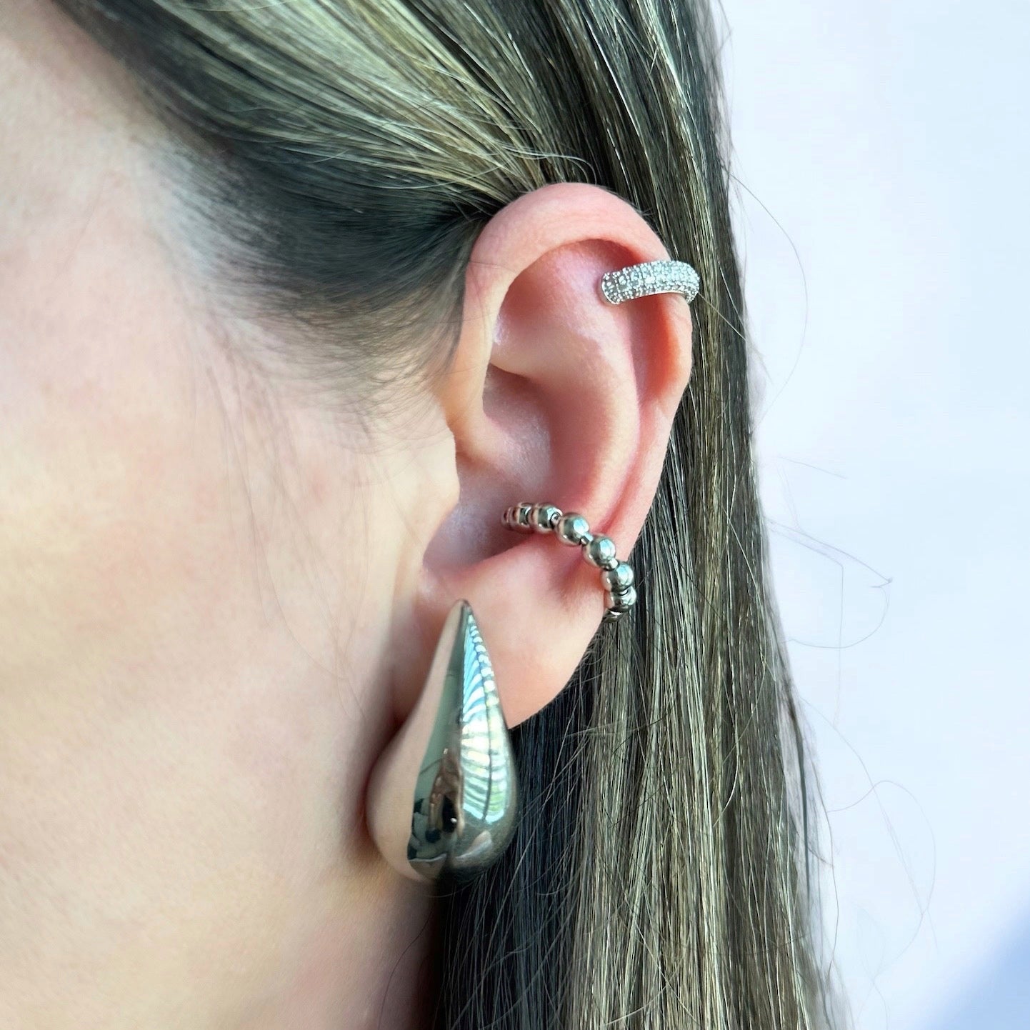 Silver Yunque Ear Cuff